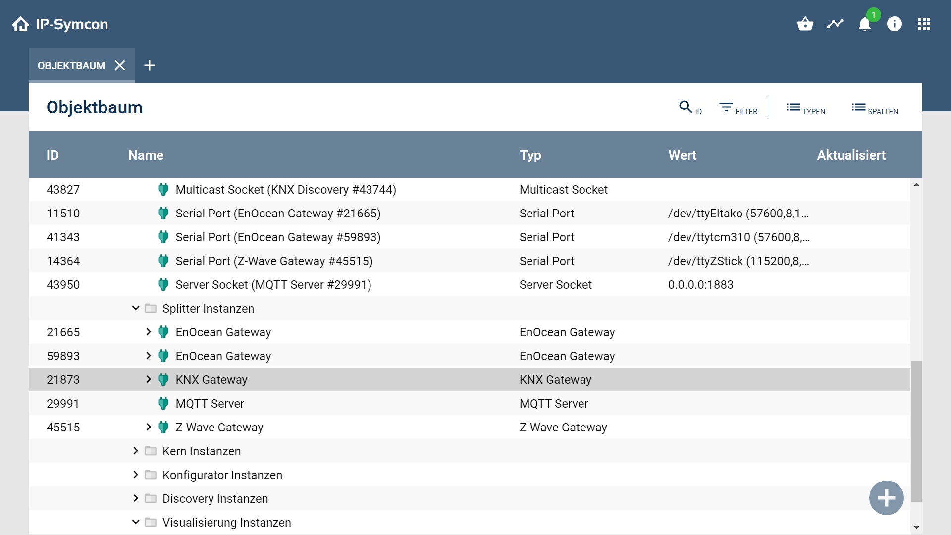 Programmierung KNX IP-Symcon